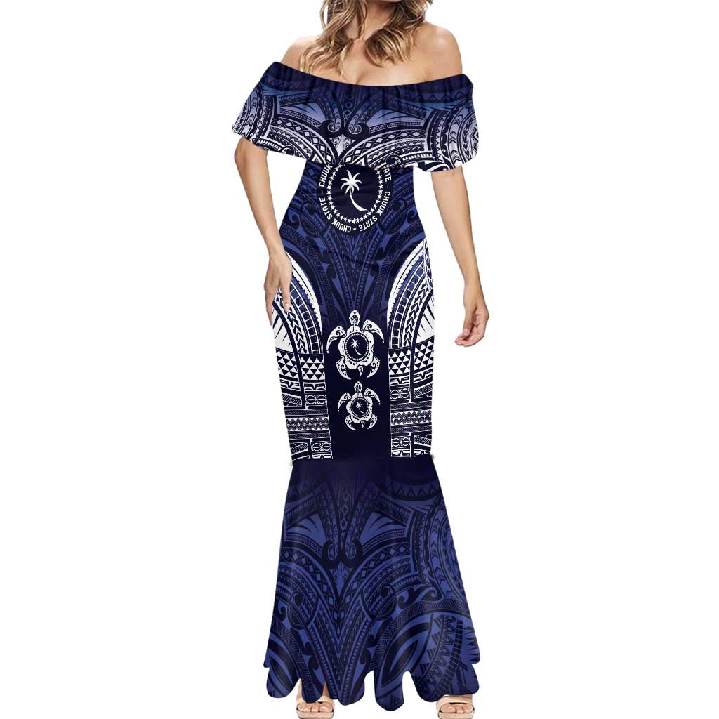 FSM Chuuk States Mermaid Dress Micronesia Six 9 One Polynesian Tribal Pattern