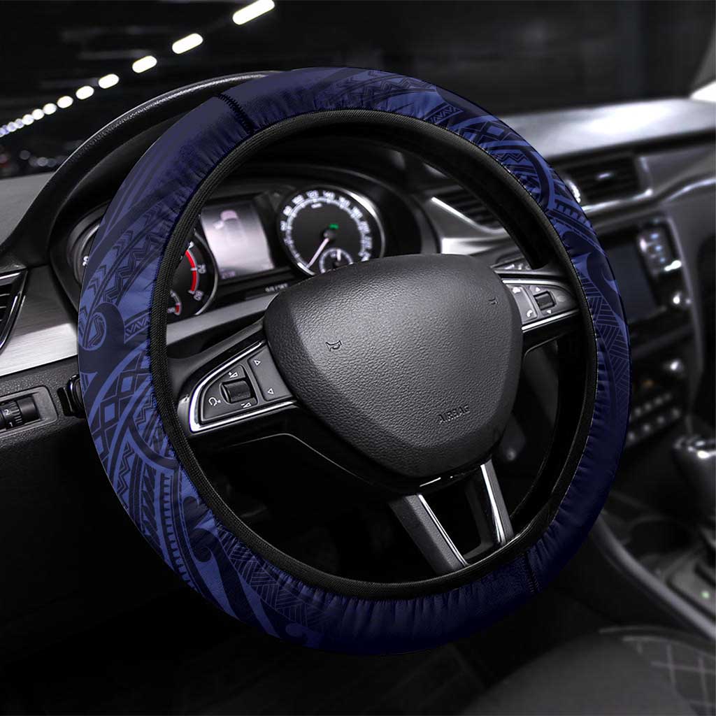 FSM Chuuk States Steering Wheel Cover Micronesia Six 9 One Polynesian Tribal Pattern