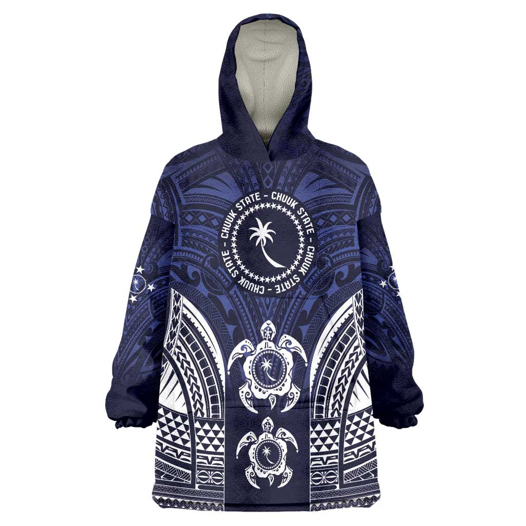 FSM Chuuk States Wearable Blanket Hoodie Micronesia Six 9 One Polynesian Tribal Pattern