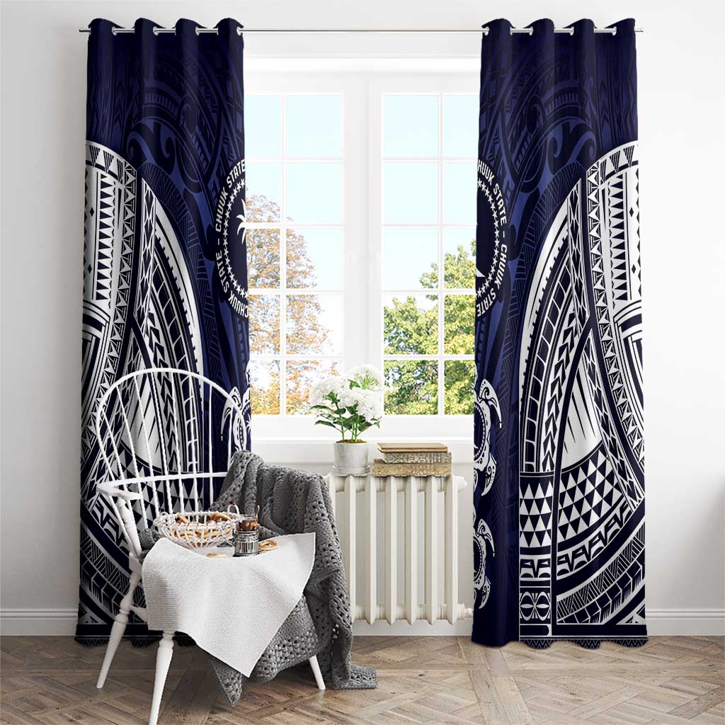 FSM Chuuk States Window Curtain Micronesia Six 9 One Polynesian Tribal Pattern