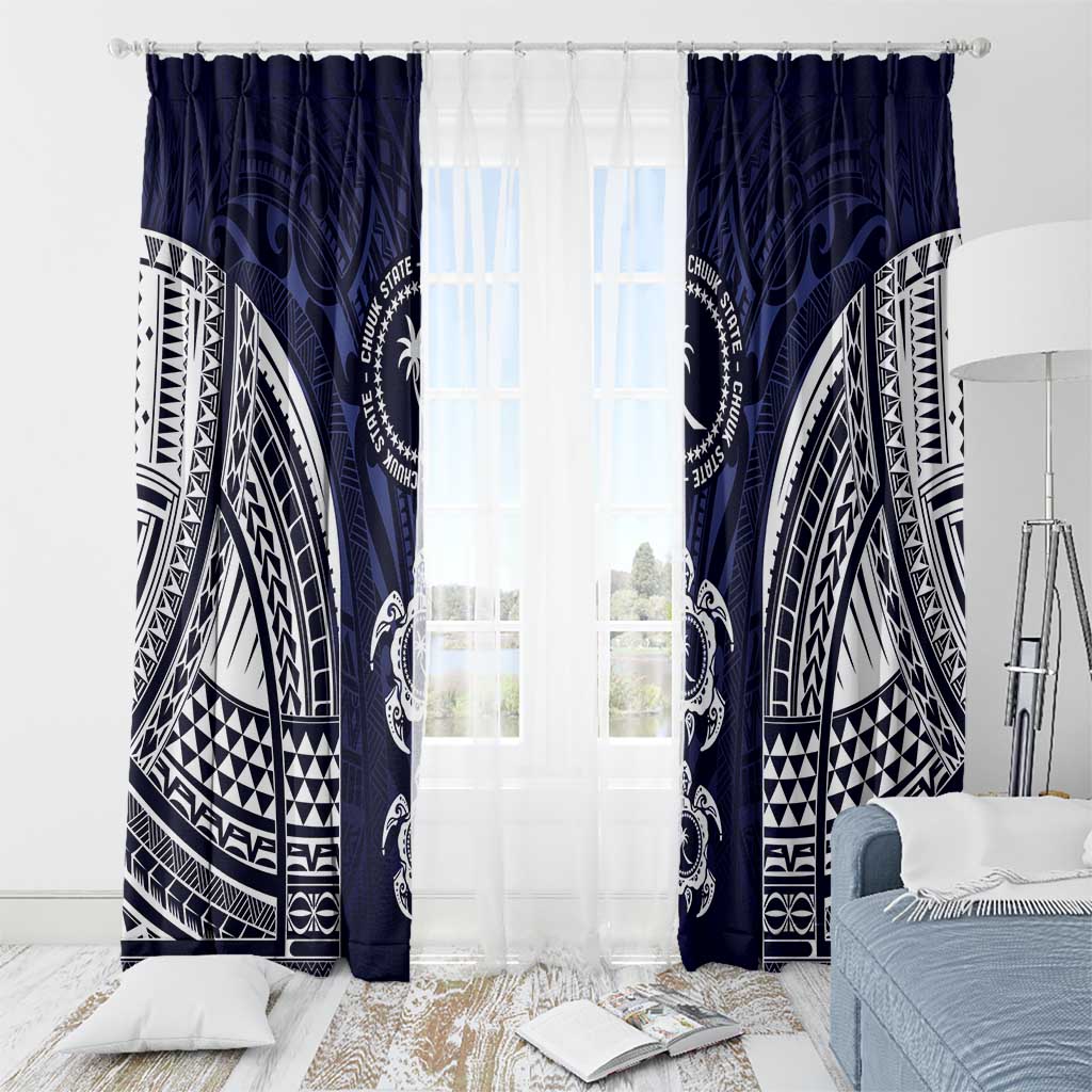 FSM Chuuk States Window Curtain Micronesia Six 9 One Polynesian Tribal Pattern