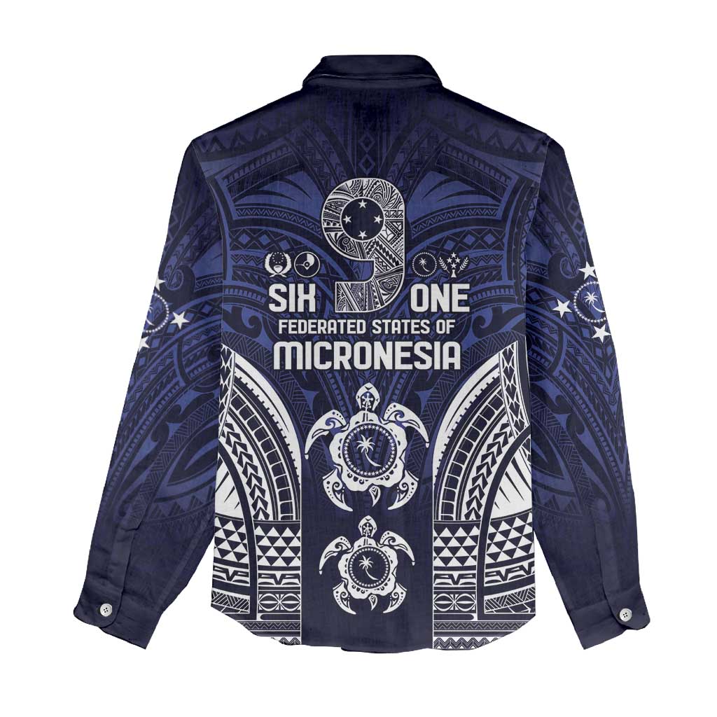 FSM Chuuk States Women Casual Shirt Micronesia Six 9 One Polynesian Tribal Pattern