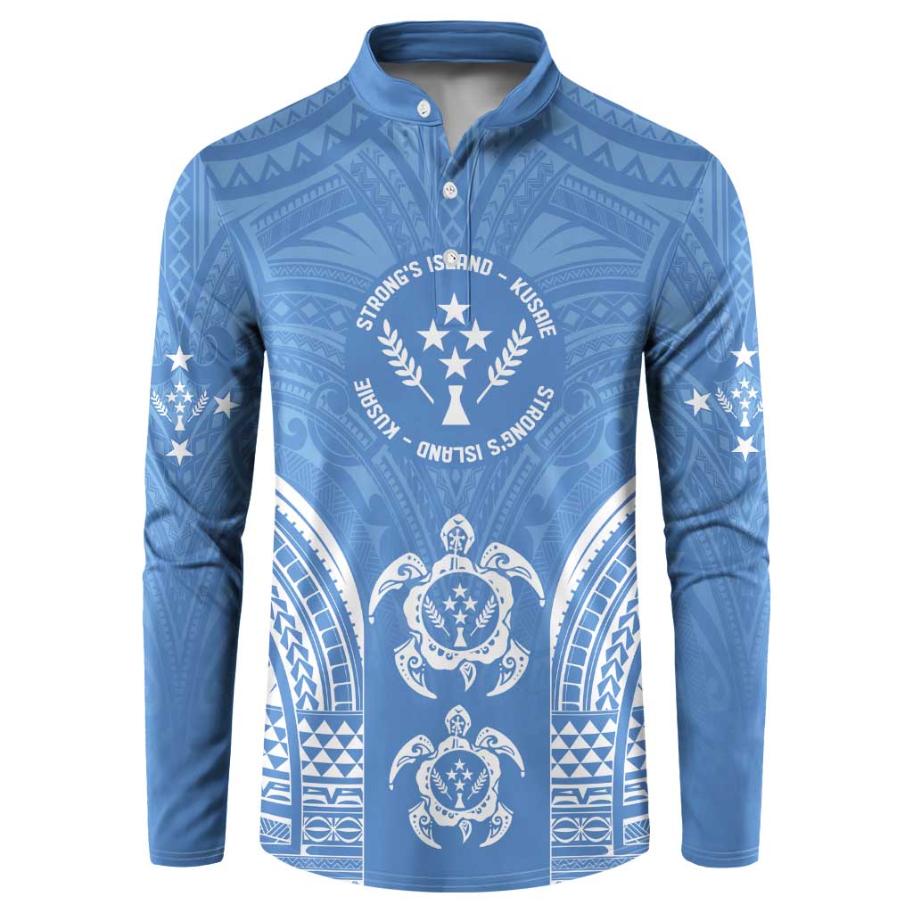 FSM Kosrae States Button Sweatshirt Micronesia Six 9 One Polynesian Tribal Pattern
