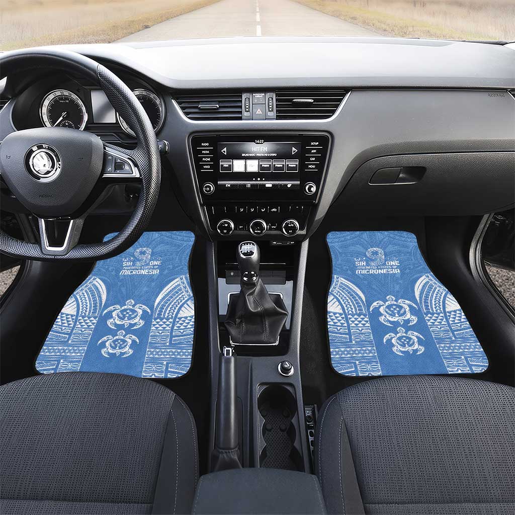 FSM Kosrae States Car Mats Micronesia Six 9 One Polynesian Tribal Pattern