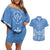 FSM Kosrae States Couples Matching Off Shoulder Short Dress and Hawaiian Shirt Micronesia Six 9 One Polynesian Tribal Pattern