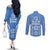 FSM Kosrae States Couples Matching Off The Shoulder Long Sleeve Dress and Long Sleeve Button Shirt Micronesia Six 9 One Polynesian Tribal Pattern