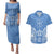 FSM Kosrae States Couples Matching Puletasi and Hawaiian Shirt Micronesia Six 9 One Polynesian Tribal Pattern