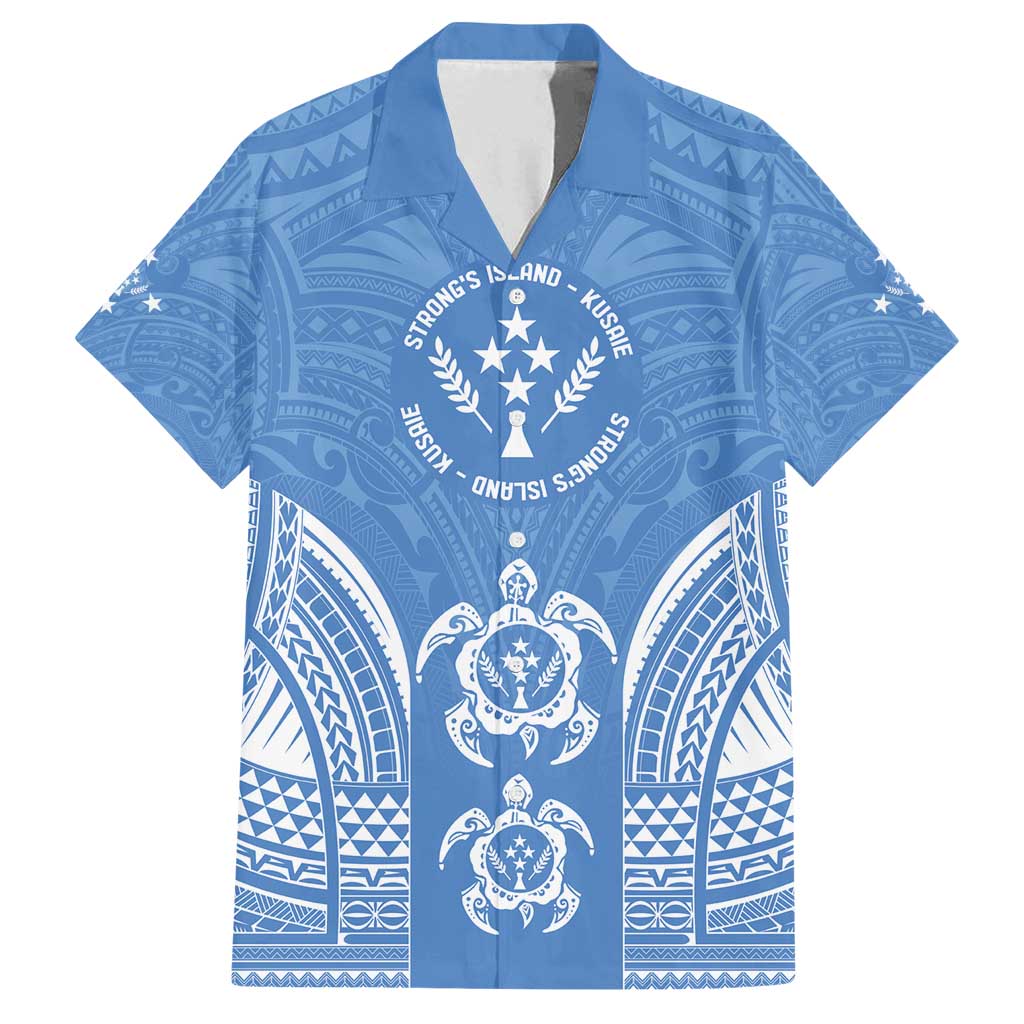 FSM Kosrae States Family Matching Long Sleeve Bodycon Dress and Hawaiian Shirt Micronesia Six 9 One Polynesian Tribal Pattern LT9 Dad's Shirt - Short Sleeve Blue - Polynesian Pride