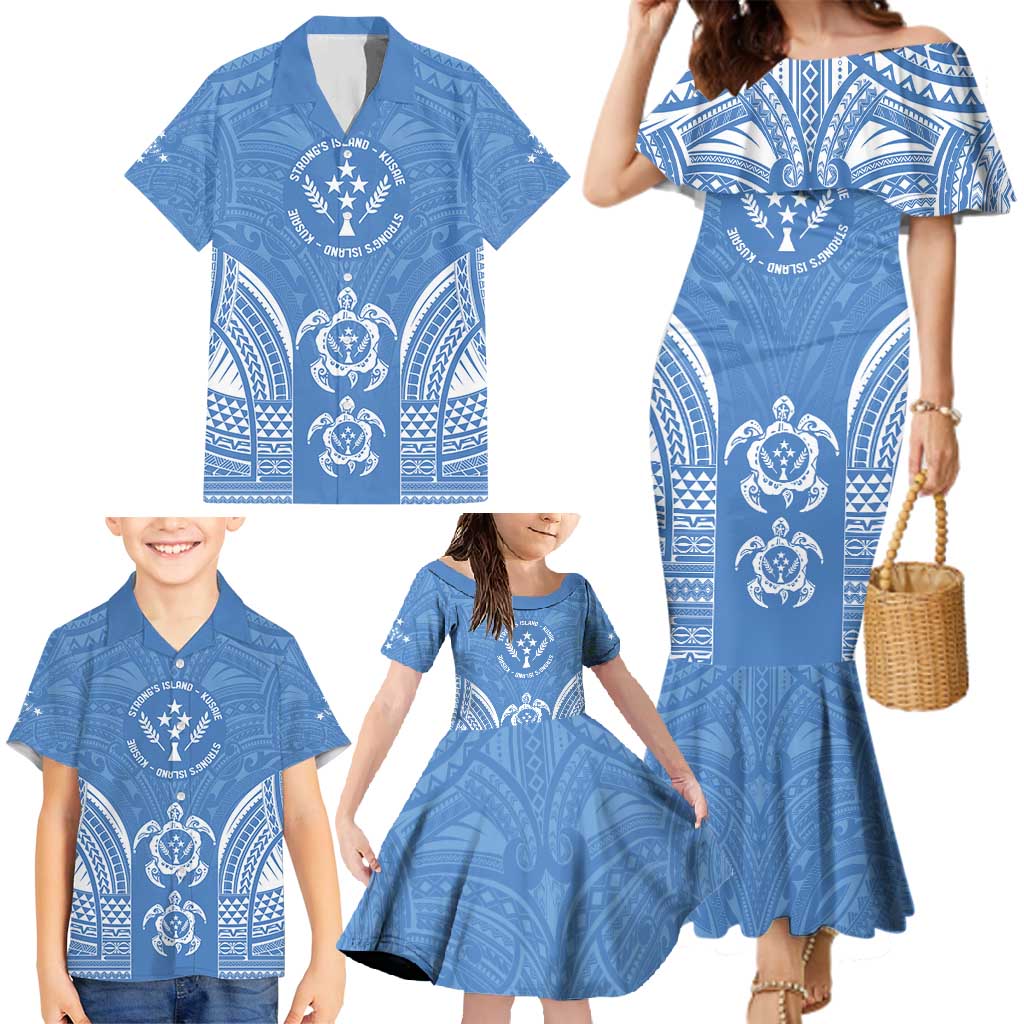 FSM Kosrae States Family Matching Mermaid Dress and Hawaiian Shirt Micronesia Six 9 One Polynesian Tribal Pattern LT9 - Polynesian Pride