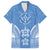 FSM Kosrae States Family Matching Off The Shoulder Long Sleeve Dress and Hawaiian Shirt Micronesia Six 9 One Polynesian Tribal Pattern
