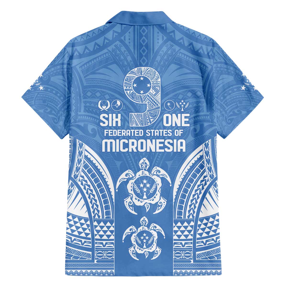 FSM Kosrae States Family Matching Off The Shoulder Long Sleeve Dress and Hawaiian Shirt Micronesia Six 9 One Polynesian Tribal Pattern LT9 - Polynesian Pride
