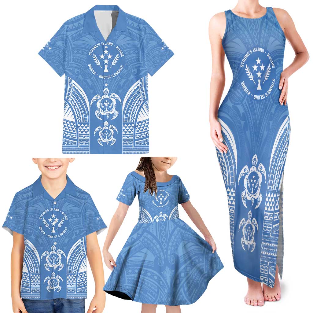 FSM Kosrae States Family Matching Tank Maxi Dress and Hawaiian Shirt Micronesia Six 9 One Polynesian Tribal Pattern LT9 - Polynesian Pride