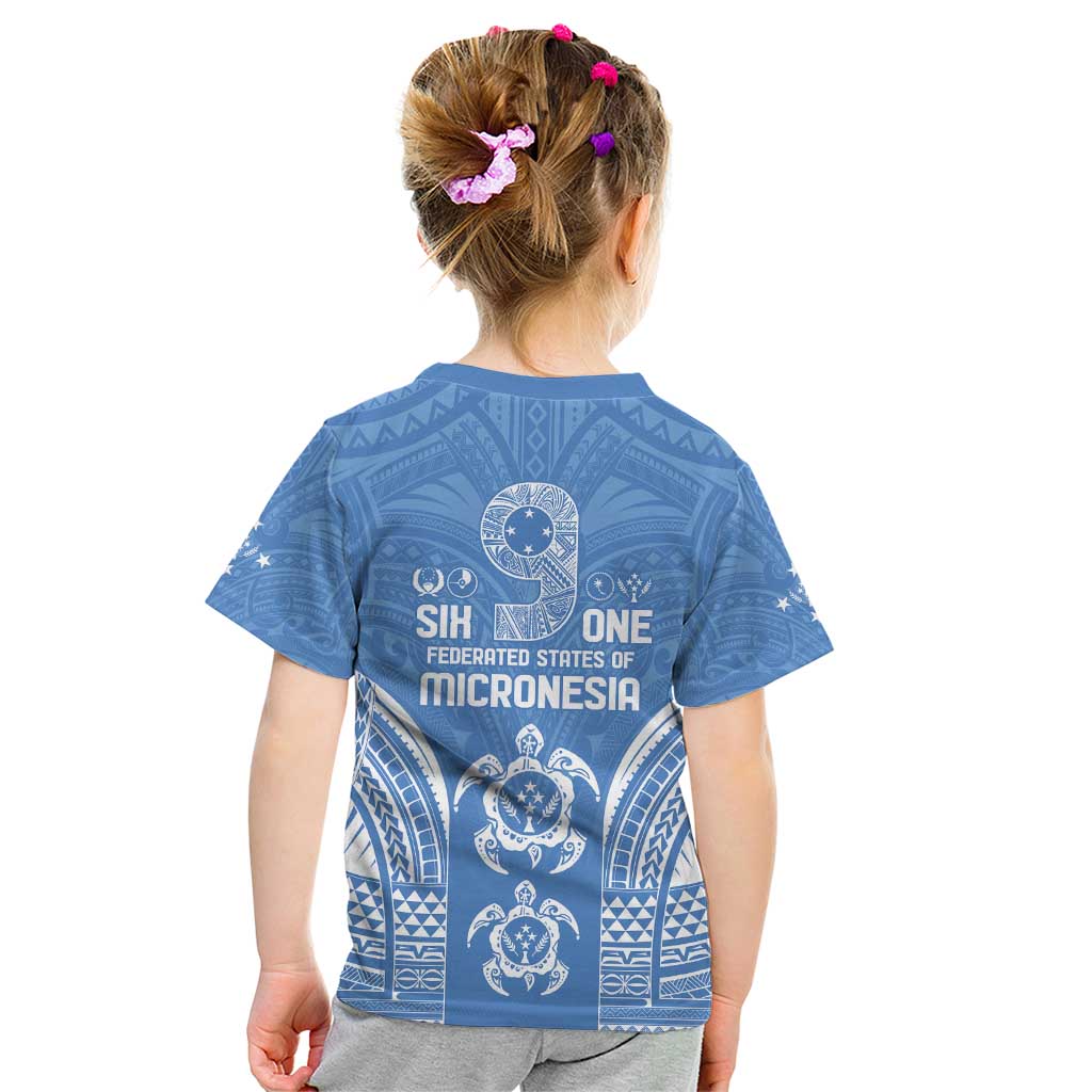 FSM Kosrae States Kid T Shirt Micronesia Six 9 One Polynesian Tribal Pattern