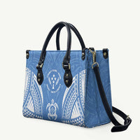 FSM Kosrae States Leather Bag Micronesia Six 9 One Polynesian Tribal Pattern - Polynesian Pride