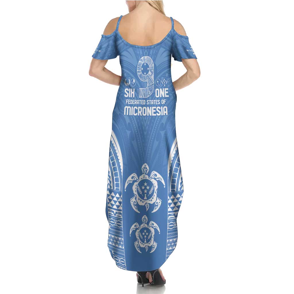 FSM Kosrae States Summer Maxi Dress Micronesia Six 9 One Polynesian Tribal Pattern LT9 - Polynesian Pride
