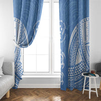 FSM Kosrae States Window Curtain Micronesia Six 9 One Polynesian Tribal Pattern