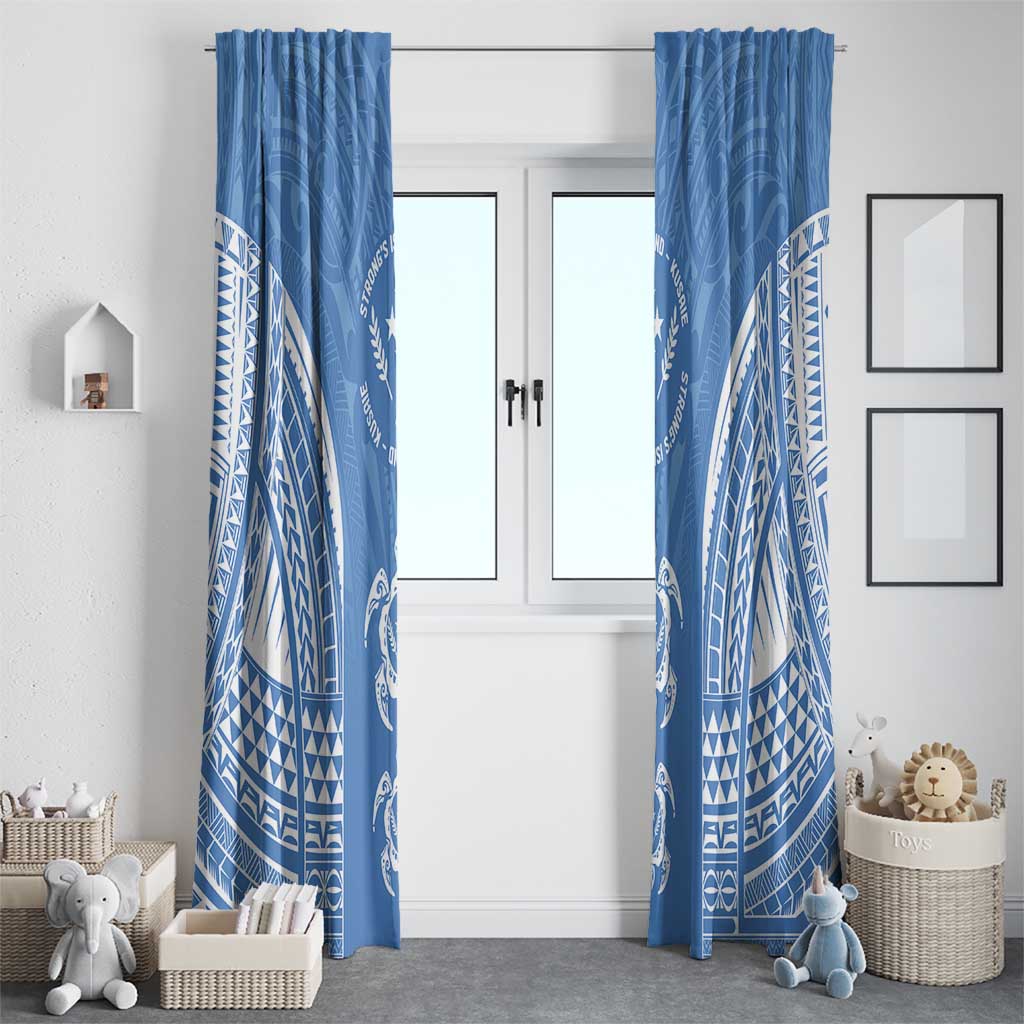 FSM Kosrae States Window Curtain Micronesia Six 9 One Polynesian Tribal Pattern