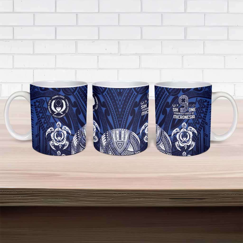 FSM Pohnpei States Ceramic Mug Micronesia Six 9 One Polynesian Tribal Pattern - Polynesian Pride
