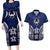FSM Pohnpei States Couples Matching Long Sleeve Bodycon Dress and Hawaiian Shirt Micronesia Six 9 One Polynesian Tribal Pattern