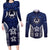 FSM Pohnpei States Couples Matching Long Sleeve Bodycon Dress and Long Sleeve Button Shirt Micronesia Six 9 One Polynesian Tribal Pattern