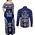 FSM Pohnpei States Couples Matching Off Shoulder Maxi Dress and Long Sleeve Button Shirt Micronesia Six 9 One Polynesian Tribal Pattern
