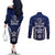 FSM Pohnpei States Couples Matching Off The Shoulder Long Sleeve Dress and Long Sleeve Button Shirt Micronesia Six 9 One Polynesian Tribal Pattern