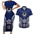 FSM Pohnpei States Couples Matching Short Sleeve Bodycon Dress and Hawaiian Shirt Micronesia Six 9 One Polynesian Tribal Pattern