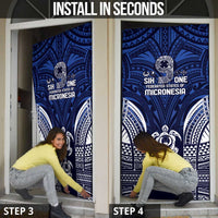 FSM Pohnpei States Door Cover Micronesia Six 9 One Polynesian Tribal Pattern - Polynesian Pride
