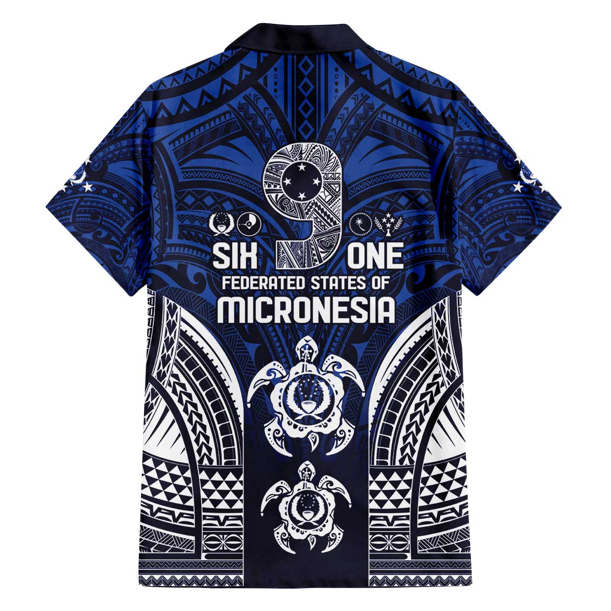 FSM Pohnpei States Family Matching Off The Shoulder Long Sleeve Dress and Hawaiian Shirt Micronesia Six 9 One Polynesian Tribal Pattern LT9 - Polynesian Pride