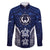 FSM Pohnpei States Family Matching Off The Shoulder Long Sleeve Dress and Hawaiian Shirt Micronesia Six 9 One Polynesian Tribal Pattern