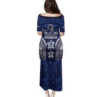FSM Pohnpei States Family Matching Puletasi and Hawaiian Shirt Micronesia Six 9 One Polynesian Tribal Pattern