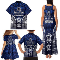 FSM Pohnpei States Family Matching Tank Maxi Dress and Hawaiian Shirt Micronesia Six 9 One Polynesian Tribal Pattern LT9 - Polynesian Pride