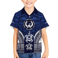 FSM Pohnpei States Kid Hawaiian Shirt Micronesia Six 9 One Polynesian Tribal Pattern LT9 Kid Blue - Polynesian Pride