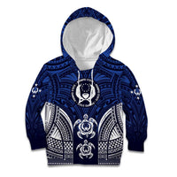 FSM Pohnpei States Kid Hoodie Micronesia Six 9 One Polynesian Tribal Pattern LT9 Hoodie Blue - Polynesian Pride
