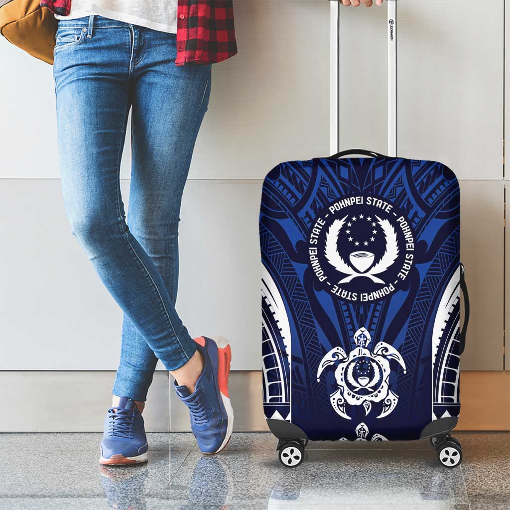 FSM Pohnpei States Luggage Cover Micronesia Six 9 One Polynesian Tribal Pattern