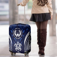 FSM Pohnpei States Luggage Cover Micronesia Six 9 One Polynesian Tribal Pattern