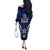 FSM Pohnpei States Off The Shoulder Long Sleeve Dress Micronesia Six 9 One Polynesian Tribal Pattern