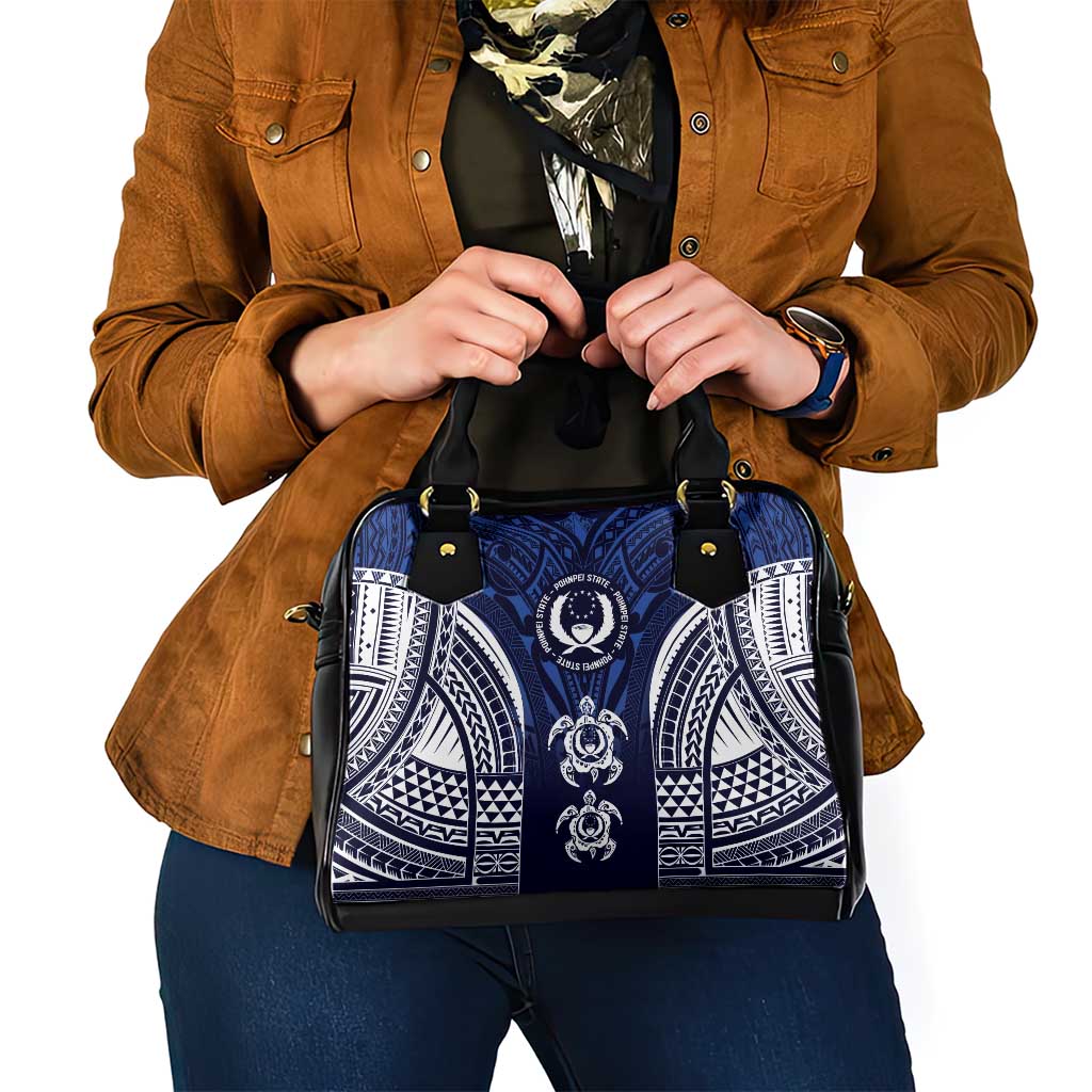 FSM Pohnpei States Shoulder Handbag Micronesia Six 9 One Polynesian Tribal Pattern