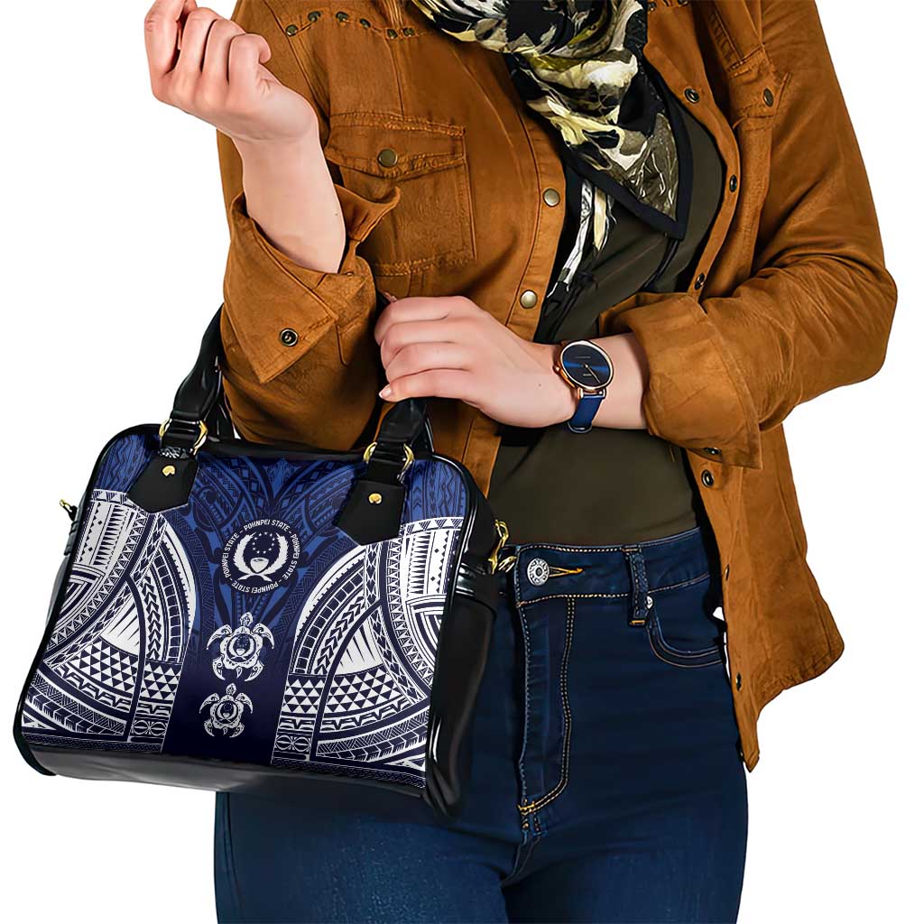 FSM Pohnpei States Shoulder Handbag Micronesia Six 9 One Polynesian Tribal Pattern