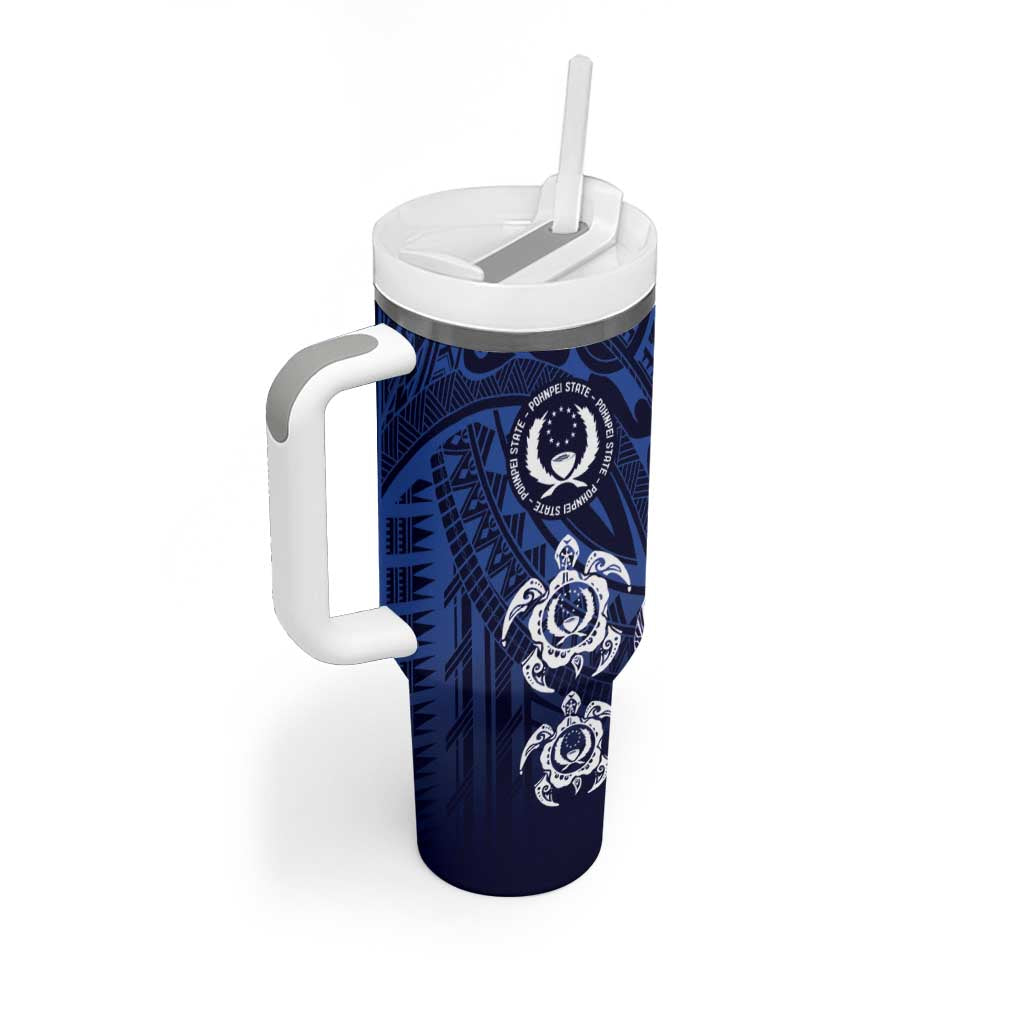 FSM Pohnpei States Tumbler With Handle Micronesia Six 9 One Polynesian Tribal Pattern