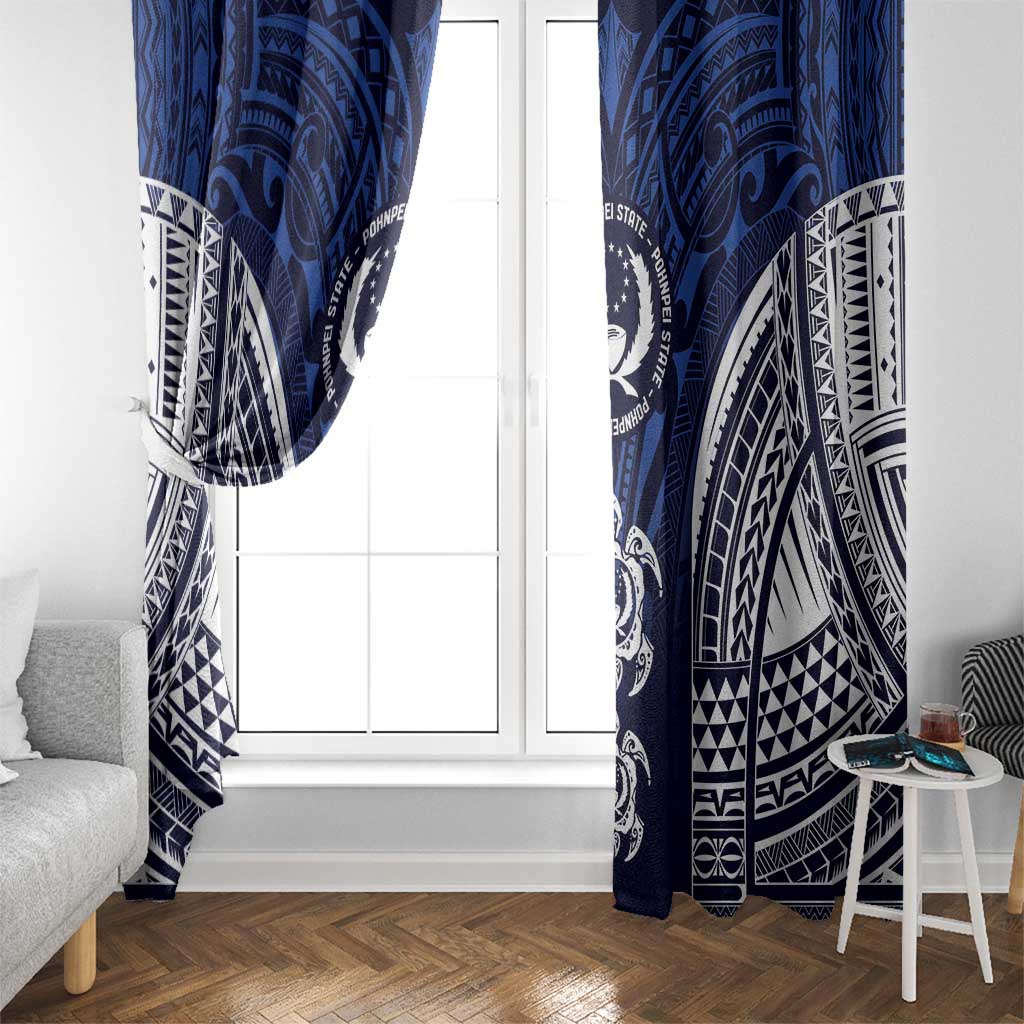FSM Pohnpei States Window Curtain Micronesia Six 9 One Polynesian Tribal Pattern