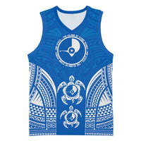 FSM Yap States Basketball Jersey Micronesia Six 9 One Polynesian Tribal Pattern LT9 Unisex Blue - Polynesian Pride