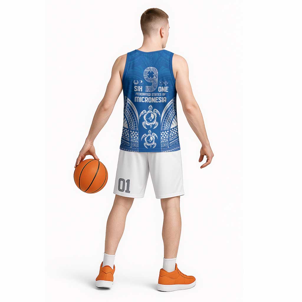 FSM Yap States Basketball Jersey Micronesia Six 9 One Polynesian Tribal Pattern LT9 - Polynesian Pride