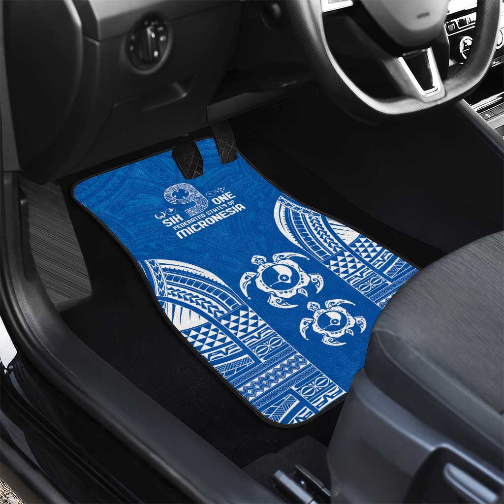 FSM Yap States Car Mats Micronesia Six 9 One Polynesian Tribal Pattern