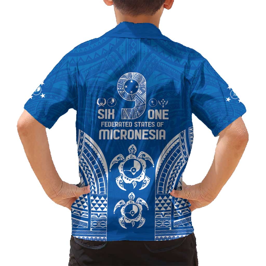 FSM Yap States Family Matching Long Sleeve Bodycon Dress and Hawaiian Shirt Micronesia Six 9 One Polynesian Tribal Pattern LT9 - Polynesian Pride