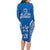FSM Yap States Family Matching Long Sleeve Bodycon Dress and Hawaiian Shirt Micronesia Six 9 One Polynesian Tribal Pattern