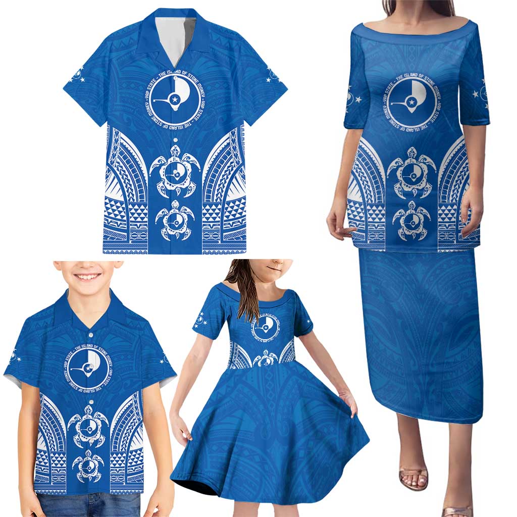 FSM Yap States Family Matching Puletasi and Hawaiian Shirt Micronesia Six 9 One Polynesian Tribal Pattern LT9 - Polynesian Pride