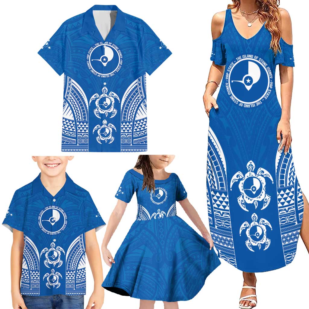 FSM Yap States Family Matching Summer Maxi Dress and Hawaiian Shirt Micronesia Six 9 One Polynesian Tribal Pattern LT9 - Polynesian Pride