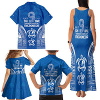 FSM Yap States Family Matching Tank Maxi Dress and Hawaiian Shirt Micronesia Six 9 One Polynesian Tribal Pattern LT9 - Polynesian Pride