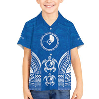 FSM Yap States Kid Hawaiian Shirt Micronesia Six 9 One Polynesian Tribal Pattern